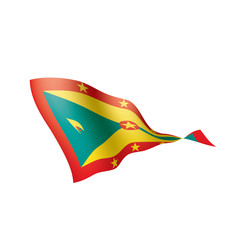 Grenada flag, vector illustration