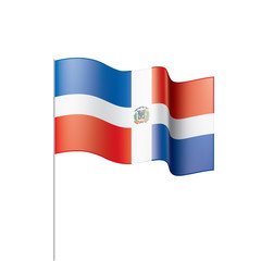 Dominicana flag, vector illustration
