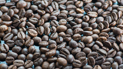 macro coffee beans