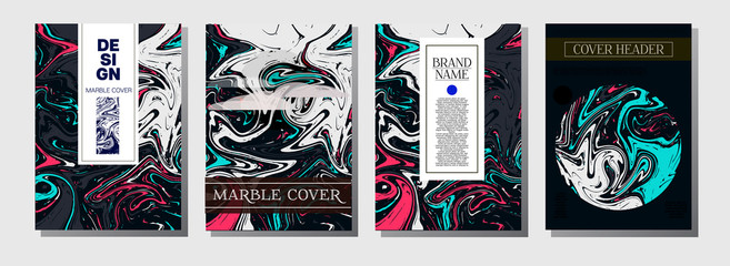 Modern Magazine Cover Template. Business Invitation, Cool Marble Product Design. Nice Japanese Liquid Paint Corporate Identity. Luxury VIP Gift Certicifate Presentation Magazine Cover Design.