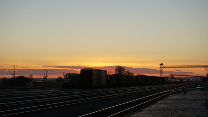 Fototapeta na wymiar A train station of North Dakota, USA