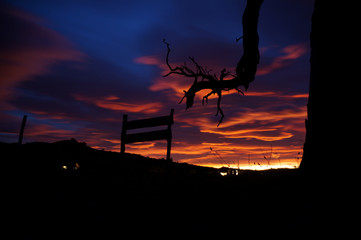 Creepy twilight of Torres Del Paine
