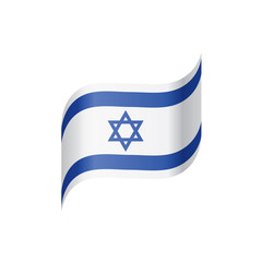 Israel flag, vector illustration