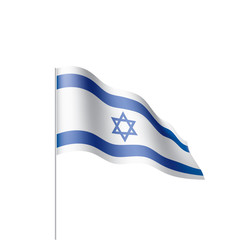 Israel flag, vector illustration