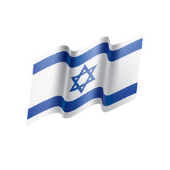 Israel flag, vector illustration