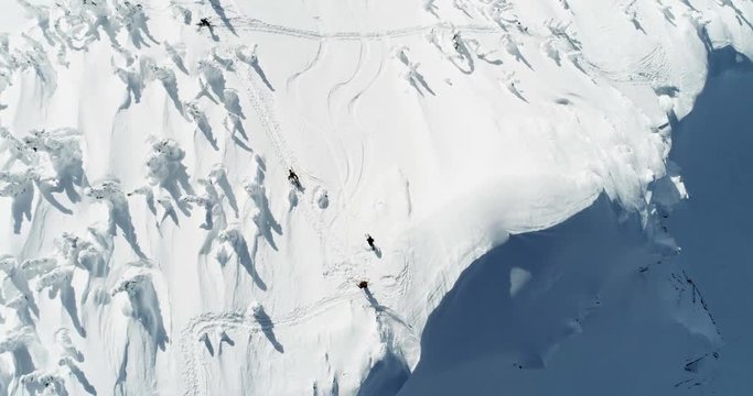 Skier skiing on a snow capped mountain 