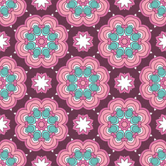 Fototapeta na wymiar Abstract stylized floral seamless pattern. Hand drawn vector illustration