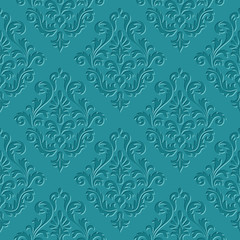 Vintage damask seamless pattern. Classical luxury texture for wallpapers, wrapping, textile. Vector Illustration