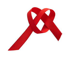 Valentine Heart Red Silk Ribbon Love Symbol
