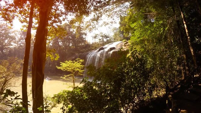 Picturesque Cataract of Datanla Waterfall through the Trees