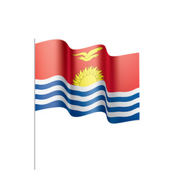 Fototapeta premium Kiribati flag, vector illustration
