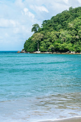 vertical island and  beach