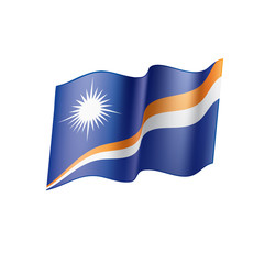Marshall Islands flag, vector illustration