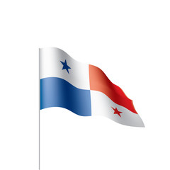 Panama flag, vector illustration