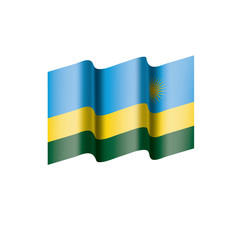Rwanda flag, vector illustration