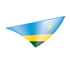 Rwanda flag, vector illustration