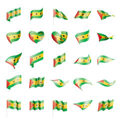 Sao Tome and Principe flag, vector illustration
