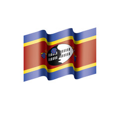 Swaziland flag, vector illustration