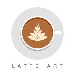 Latte Art Vector Template Design Illustration