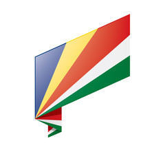 Seychelles flag, vector illustration