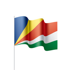 Seychelles flag, vector illustration
