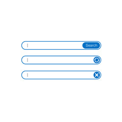 Simple Flat Minimalist Search Button in Rounded Rectangle and magnifying Glass with Reset and loading Button