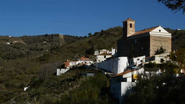 Benaque, native town of the Spanish poet, Salvador Rueda, a sunny day