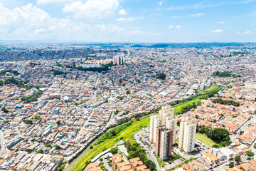 Sao Paulo, Brazil. Aerial View.