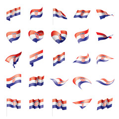Croatia flag, vector illustration