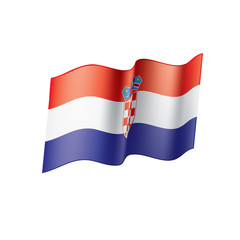 Croatia flag, vector illustration