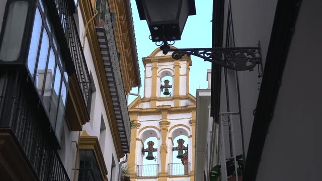Church bells and houses in Jewish Quarter