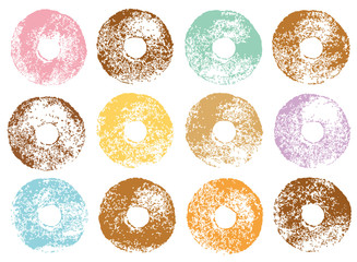 ドーナツ　スタンプ　はんこ