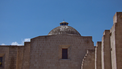 dome of a convent, colonial architecture of Peru.