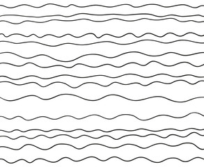 Pattern with lines and waves. Universal texture. Abstract dinamic background. Doodle for design. Lineal wallpaper. Print for polygraphy, t-shirts and textiles. Decorative style. Line art creation