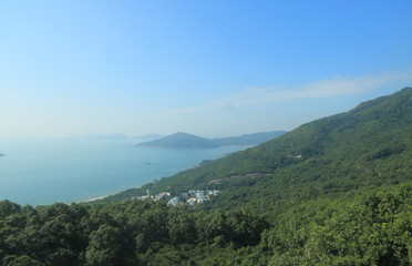Fototapeta na wymiar Hong Kong Lantau island rural coast landscape