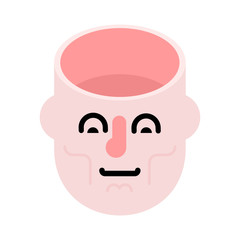 Open head empty. Vector illustration Part body