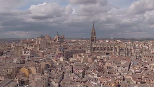 Aerial of Toledo with the Cathedral