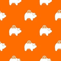 Pig money box pattern seamless
