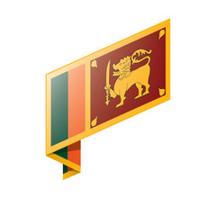Sri Lanka flag, vector illustration