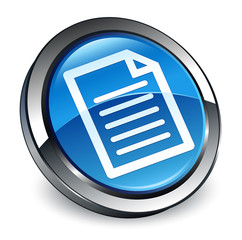 Page icon 3d blue round button
