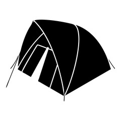 Mountain tent icon, simple style