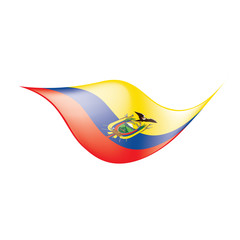 Ecuador flag, vector illustration