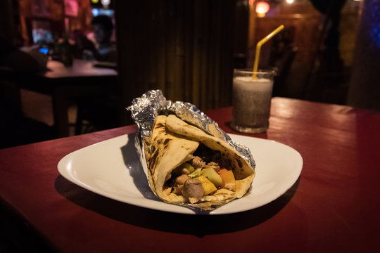 Veg Spring Roll OR Wrap also known as Franky, made using Paneer