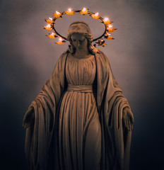 monument, sculpture, religion, virgin maria, architecture