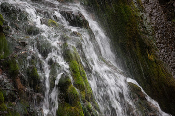 Fototapeta premium high water fall in cold day.