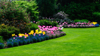 English garden in spring