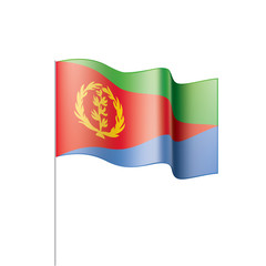 Obraz premium Eritrea flag, vector illustration