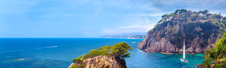 Panorama of the Mediterranean near the coast of Spain.