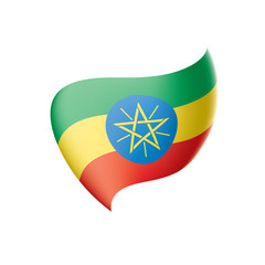 Ethiopia flag, vector illustration