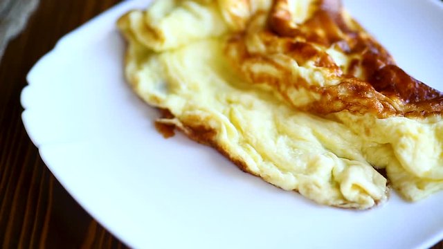 roasted morning omelette in a plate